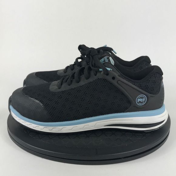 Timberland Pro Black/Blue Composite Toe Work Shoes A5859 Women’s Size 7 - Picture 8 of 11